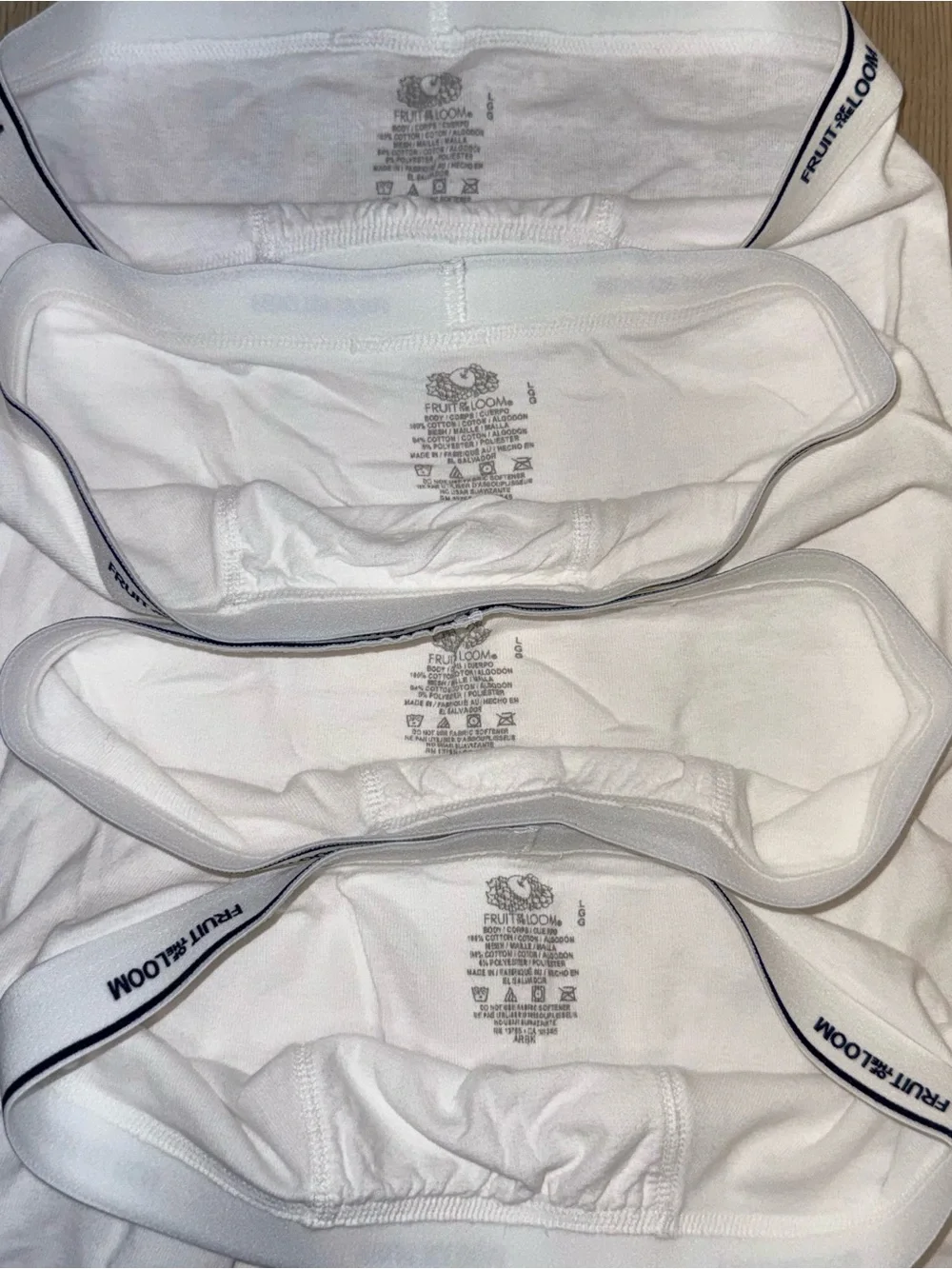 Fruit of the Loom Coolzone Mens Large White Boxer Briefs Lot Of 4 NWOT